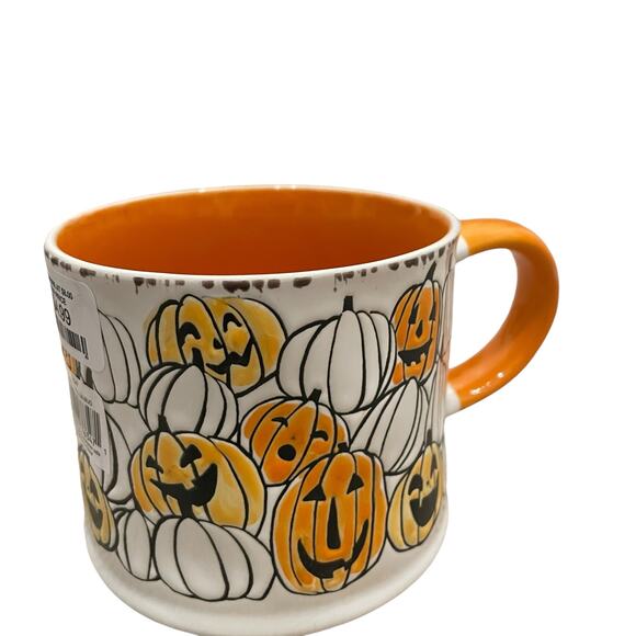 Eli + Ana PUMPKIN PATCH Ceramic Mug Orange & White "CHIPPER HALLOWEEN" New - Picture 9 of 12